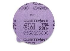 3M Cubitron II Stikit Film Disc 775L, 220+, 5 in x NH, Linered w/Tab, Die 500X, 50 per Inner, 250 per case
