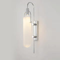 Nordic Modern Long Column Glass LED Wall Lamp - Stylish Silver Light for Bedroom, Hotel Corridor, Bathroom & Decorative Background (Warm Light) (Neutral Light)