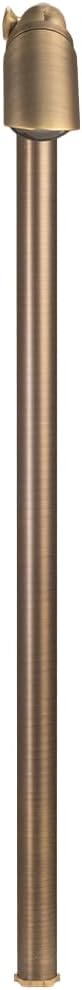 VOLT Innovator 12V Adjustable Cast Brass Path Light (Bronze) with 2W 2700K MR11 LED Bulb for Low Voltage Landscape Lighting on Outdoor Pathway, Walkway, Garden, Driveway or Patio