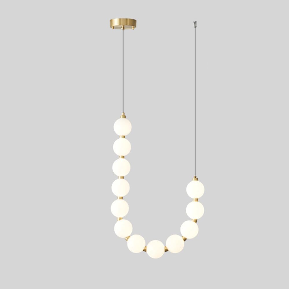 45 Watt LED Home Decorative Light, Entry Light Stair, Brass Finish Adjustable Ball Chandelier, Loft Living Room High Ceiling Lights