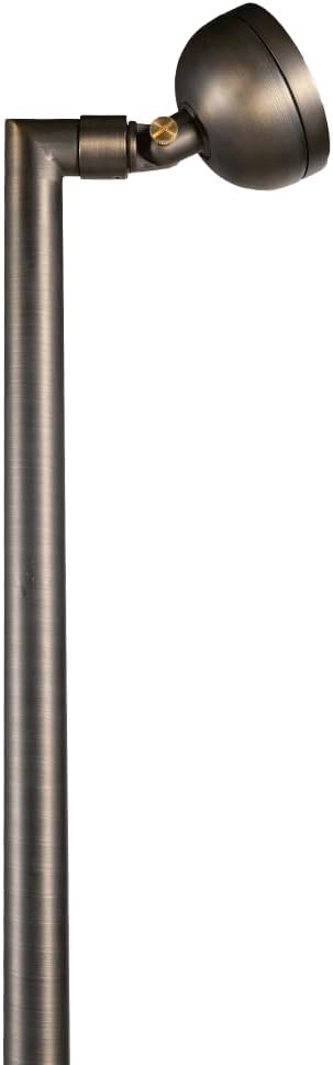 VOLT 12V Brass Round Directional Path & Area Light (Bronze) for Low Voltage Landscape Lighting on Outdoor Pathway, Walkway, Garden, Driveway or Patio
