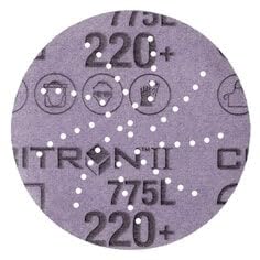 3M Cubitron II Hookit Clean Sanding Film Disc 775L, 3 in x NH, 220+, D/F, Die 300DS, 50 Discs per Inner, 250 per case