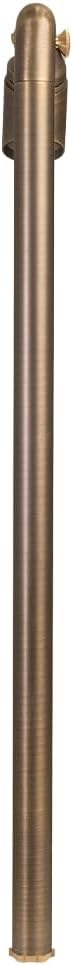 VOLT Innovator 12V Adjustable Cast Brass Path Light (Bronze) with 2W 2700K MR11 LED Bulb for Low Voltage Landscape Lighting on Outdoor Pathway, Walkway, Garden, Driveway or Patio