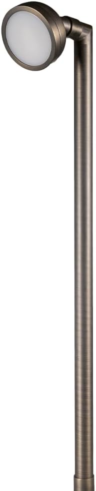VOLT 12V Brass Round Directional Path & Area Light (Bronze) for Low Voltage Landscape Lighting on Outdoor Pathway, Walkway, Garden, Driveway or Patio