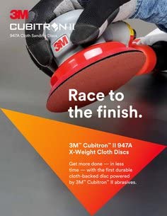 3M Cubitron II Hookit Cloth Disc 947A, 80+ X-Weight, 5 in x NH, D/F 5HL, Die 500FH, 25 per Inner, 200 per case