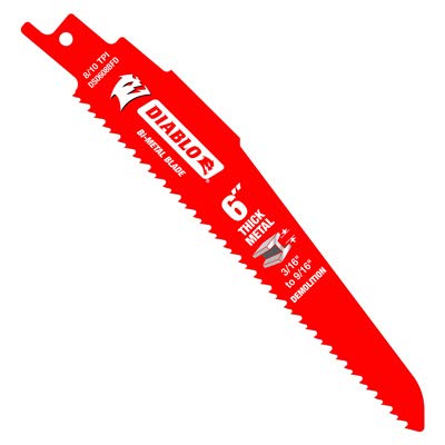 Freud DS0608BFD25 Steel Demon Demolition Reciprocating Saw Blade, 6-in. x 8-10TPI, 25-Pk. - Quantity 10