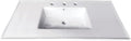 Kingston Brass LBT37227W38 Continental 37-Inch Ceramic Vanity Sink Top (8' Faucet Drillings) in White