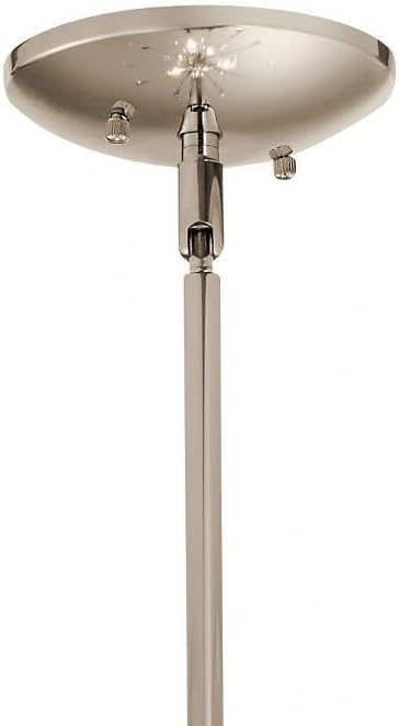 Kichler Eris 6-Light Chandelier with Optical Crystal Rods in Polished Nickel, Modern Mid Century Dining Room Light Fixture for Living Room or Foyer (23.5' x 16.5' x 23.5'), 44275PN