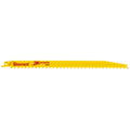 Starrett Bi-Metal Wood Cut Reciprocating Saw Blade - Ideal for Cordless Saw Machines - 12' Length, 3/4' Width, .050' Thickness, Tapered Blade, 3 TPI - 20-Pack - BT123-20