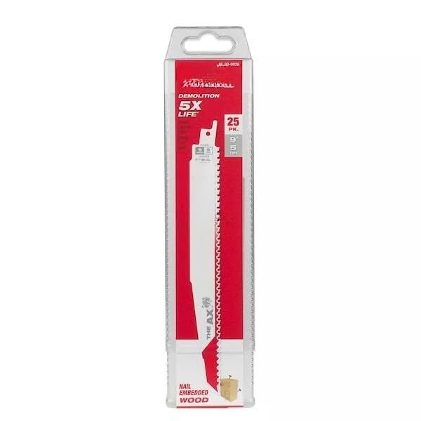 25 Pk 48-00-8026 for Milwaukee 9' 5 TPI Reciprocating Saw Blade