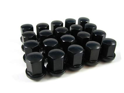 20 Pcs Aluminum Lightweight Ball Seat Lug Nuts 14x1.5 Black Replacement for Porsche Wheels
