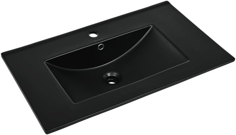 Swiss Madison 30' Vanity Sink Top in Glossy Black