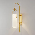Wall Lights for Bedroom LED Wall Lamp, Cylinder Wall Sconce LED with Dome White Frosted Glass Shade, Bathroom Vanity Light, for Bedroom, Living Room, Stairs, Hallway