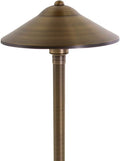 VOLT 15-Pack 12V Cast Brass Max Spread Path Lights (9' Shade, 25' Tall) with 3W 2700K Warm White G4 LED Bulbs for Low Voltage Landscape Lighting on Outdoor Pathway, Walkway, Garden, Driveway or Patio