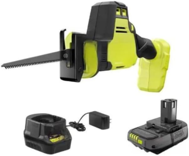 PSBRS01K Fits For RYOBI HP 18V Brushless Cordless Compact One-Handed Reciprocating Saw Kit with 1.5 Ah Battery and 18V Charger