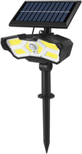 Solar Spot Lights Outdoor,126Leds Solar Landscape Spotlights Adjustable,IP65 Waterproof Solar Powered Garden Lights 2 in 1 for Yard Wall Driveway Porch Walkway Pool Patio,126SMD,4 pcs (126cob 6 pcs)