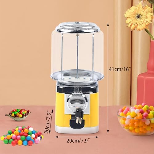 Candy Gumball Machine - Coin Operated Dispenser for Game Stores, Perfect for Capsules, Balls, Nuts & Candy, Ideal for Kids' Parties & Events