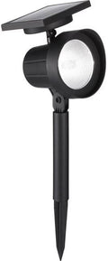 Living Accents 3010856 0.5 watt Black Solar Powered LED Spotlight, Pack of 12