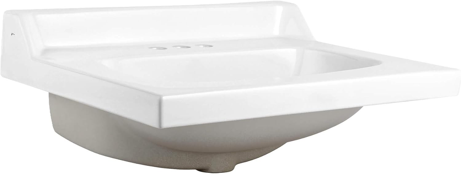 Fine Fixtures Ceramic Bathroom Sink Top with Raised Back - Fits Standard 24' Vanity | Elegant and Durable Bathroom Sinks for Modern Homes - Upgrade Your Space - Perfect for Any Bathroom Design