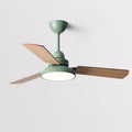 Modern Quiet 42in Ceiling Fan With Light 6 Gear Wind Speed Remote Ceiling Fans Indoor LED Green Ceiling Lights Fan Lighting Plywood Fan Blades For Living Room Dining Room Bedroom