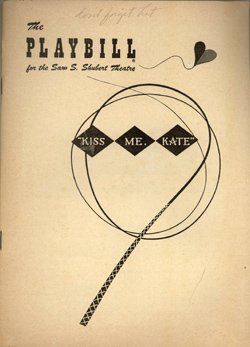 Playbill For The Sam S. Shubert Theatre: Kiss Me, Kate