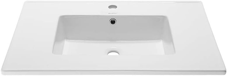 Swiss Madison Well Made Forever SM-VT328 Voltaire Vanity Top Sink, Glossy White