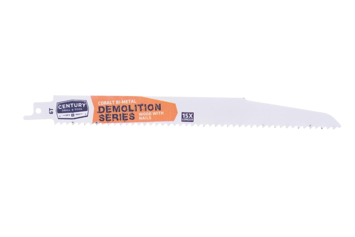 Century Drill & Tool 07786 9' Demolition Series Bi-Metal Reciprocating Saw Blade, 6T, 25 Pack
