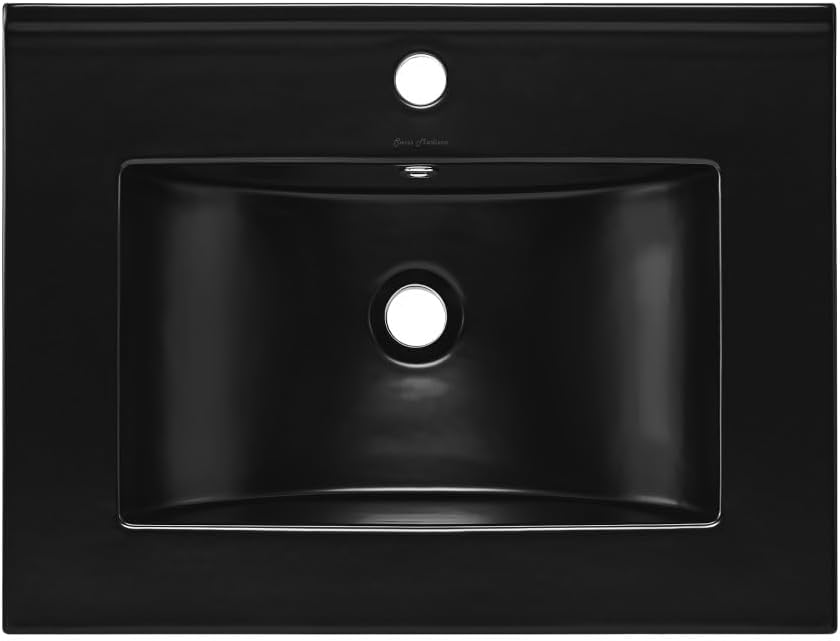Swiss Madison 24' Vanity Sink Top in Glossy Black