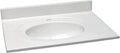 31 Inch Cultured Marble Vanity Top with Backsplash, Improved Package, White – Design House, 554592