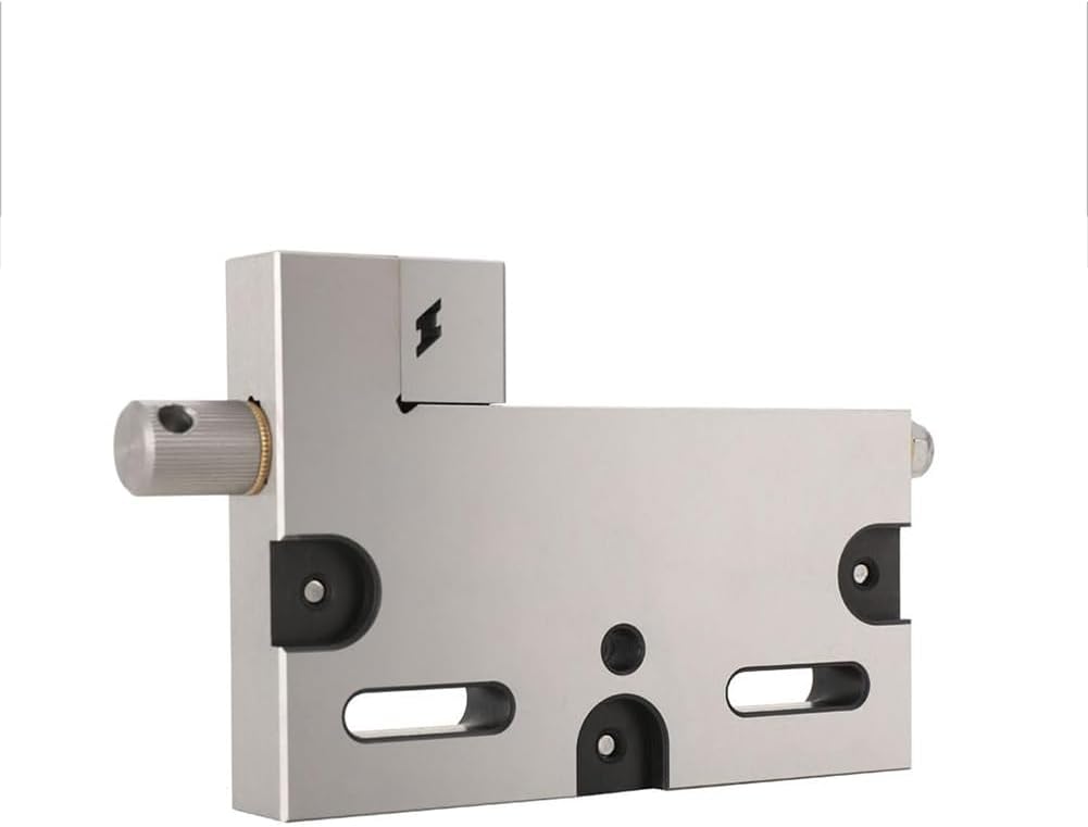 High Precision Bench Vise, 4 Inch Wire EDM Vise 0-100mm Jaw Opening Clamping Tool 3Kg Load Manual Wire Cutting for Small Workpieces Silver,4Inch
