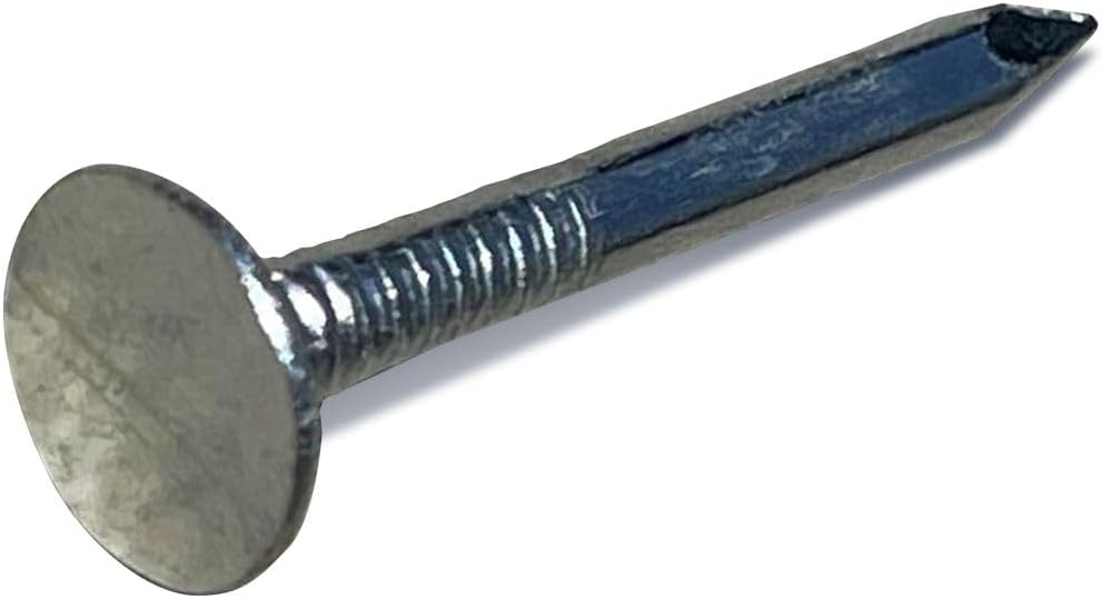 Sandbaggy 1-1/4' Galvanized Roofing Nails - Install Shingles, Siding, Insulation Board, Felt Paper - Flat Head, 11 Gauge Steel, Smooth Shank (30, Pounds)