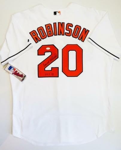 Topps Frank Robinson Signed Orioles Majestic Authentic Jersey W/ Insc- Jsa W - Autographed Mlb Jerseys