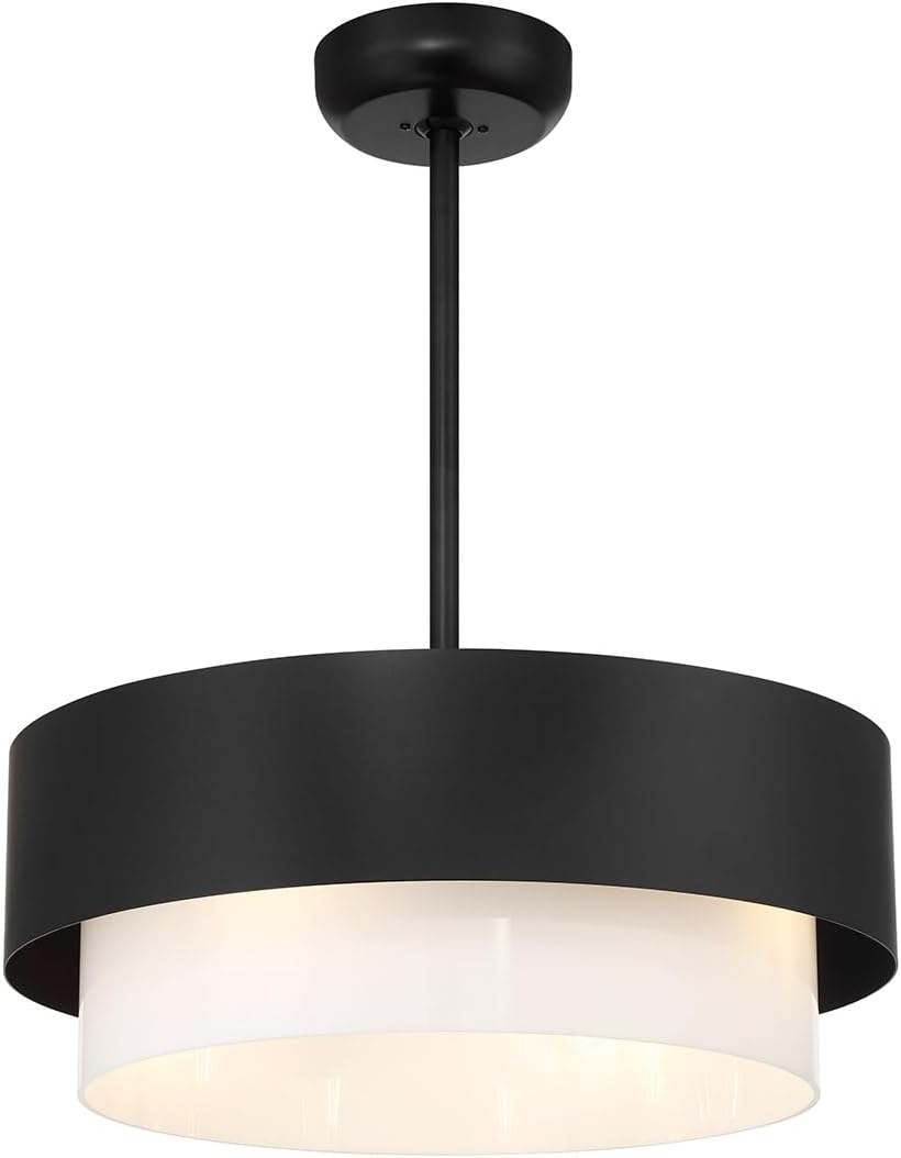 Savoy House 22-FD-445-89 Diana Fandelier Mid-Century Modern Chandelier Ceiling Fan with Remote and Light, DC Motor, 24' W x 11' H, Matte Black