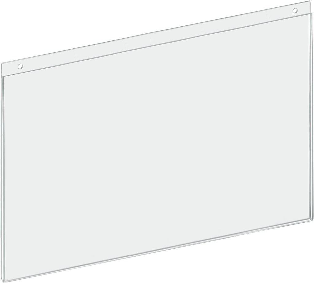Azar Displays 162709 Horizontal Wall Mount Sign Holder, (10-Pack)