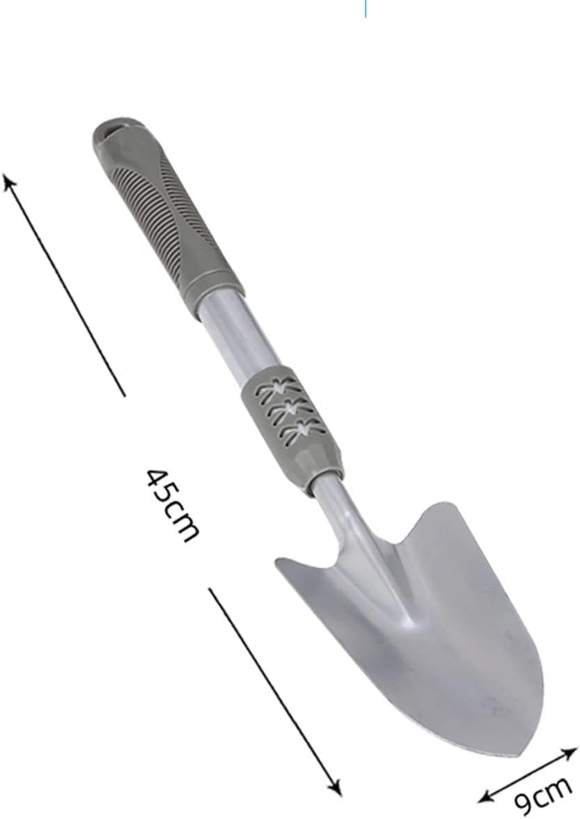 Planting Tools Practical Set Home Gardening Flower Shovel Planting Flowers and Vegetables Small Shovel Silver Three-Piece Set Gardening Gifts for Women Men (Color : Silver)