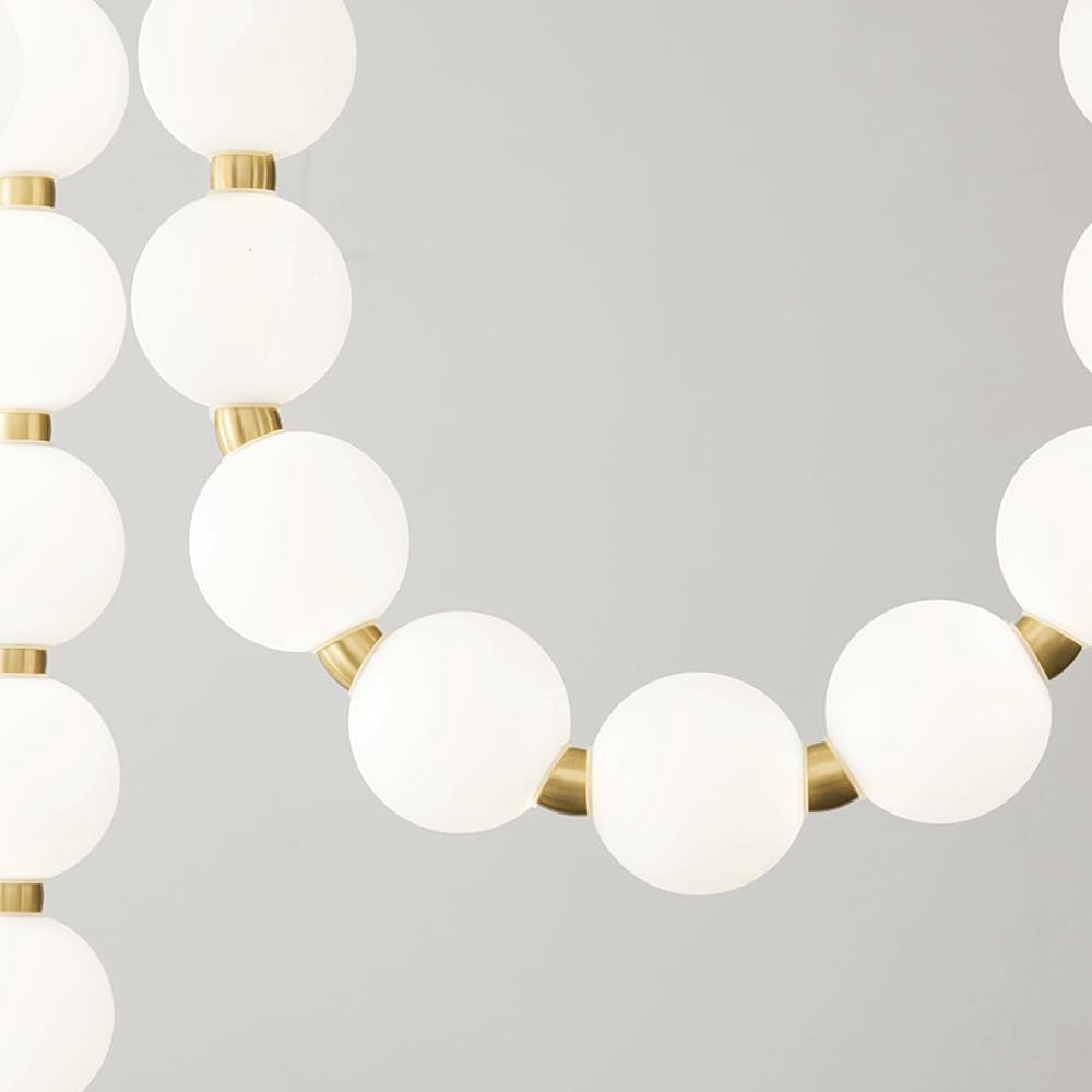 45 Watt LED Home Decorative Light, Entry Light Stair, Brass Finish Adjustable Ball Chandelier, Loft Living Room High Ceiling Lights