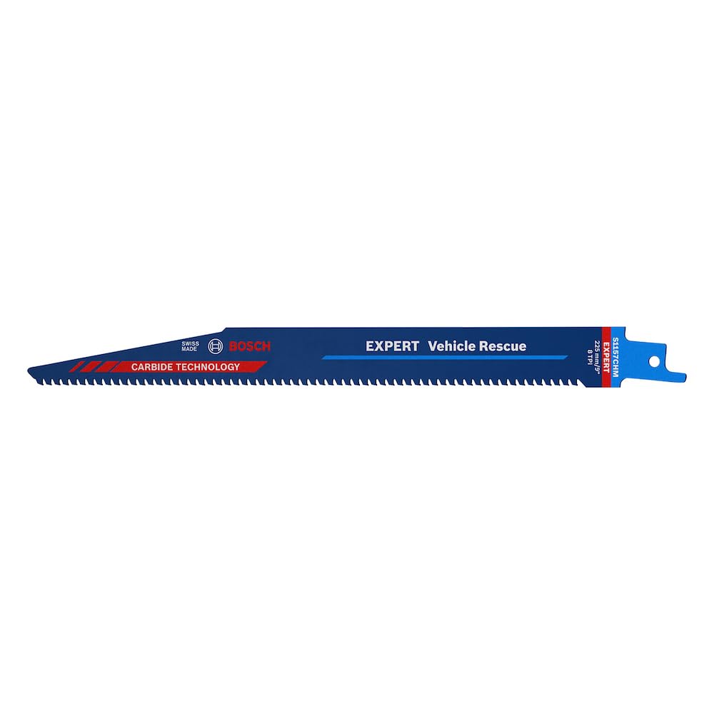 Bosch Professional 10x Expert 'Vehicle Rescue' S 1157 CHM Reciprocating Saw Blade (for Glass, Tough Steel, Length 225 mm, Accessories Reciprocating Saw)