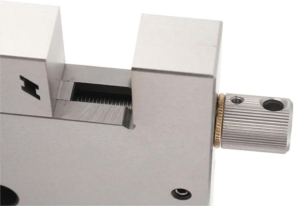 4 Inch High Precision CNC Wire EDM Vise Stainless Steel Bench Vise 0-100mm Jaw Opening Clamping Tool 3Kg Load for Small Workpieces Silver,4Inch