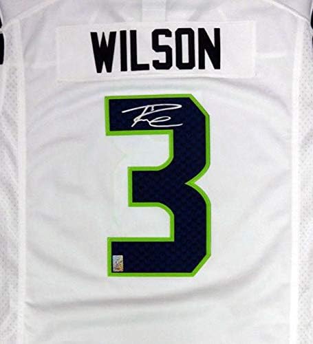 Seattle Seahawks Russell Wilson Autographed Nike Twill Jersey Size XL RW Holo Stock #90928 - Autographed NFL Jerseys