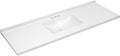 Design House 61-Inch Camilla II Modern Vanity Top with Backsplash, Improved Packaging, Solid White – Design House, 630251