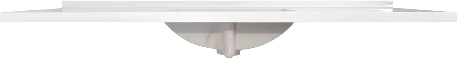 Design House 61-Inch Camilla II Modern Vanity Top with Backsplash, Improved Packaging, Solid White – Design House, 630251