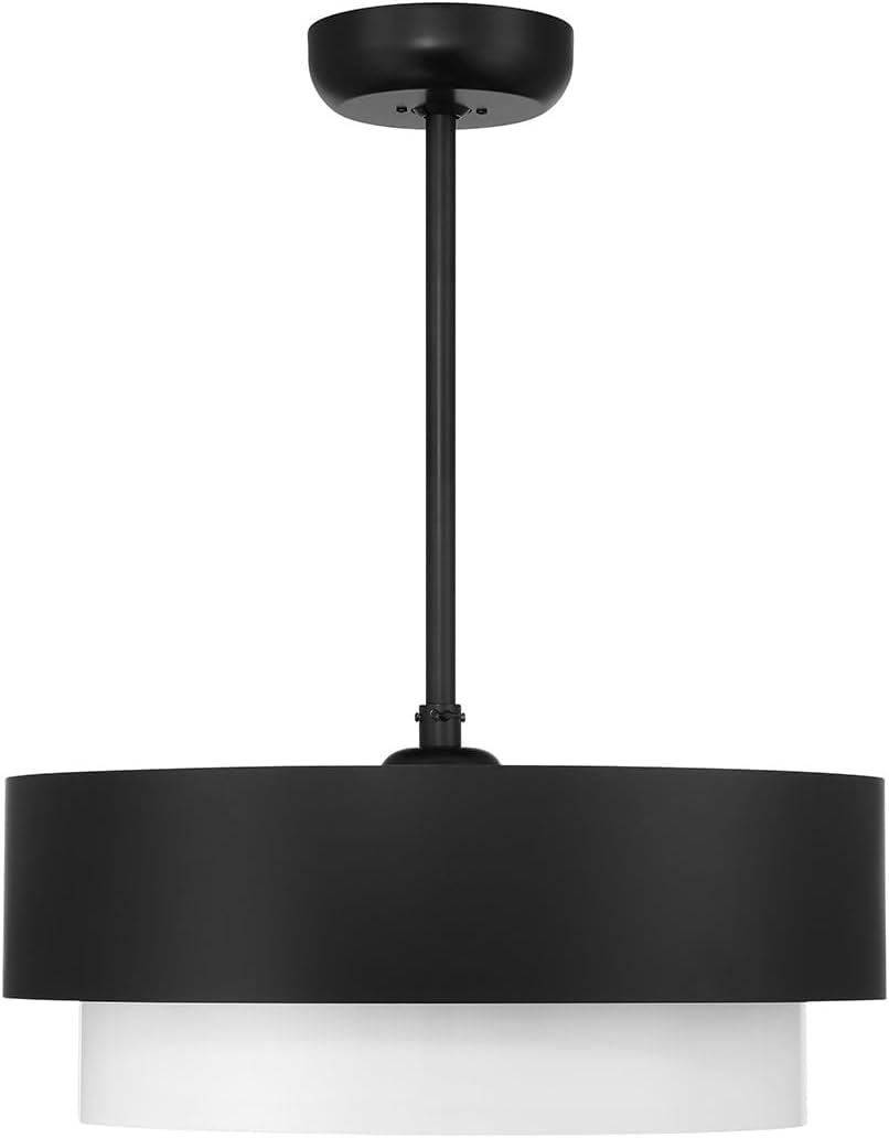 Savoy House 22-FD-445-89 Diana Fandelier Mid-Century Modern Chandelier Ceiling Fan with Remote and Light, DC Motor, 24' W x 11' H, Matte Black