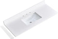 48' x 22' Vanity Top, Quartz Vanity Sink Top in Pure White, with One Sidesplash & One Backsplash, with Undermounted Sink,8 Inch Faucet Hole Spread for Vanity Top with Sink