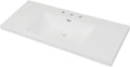 Christopher Knight Home Meril 47.25' Resin Basin for Bathroom Vanity, Bathroom Sinks with 3-Faucet Holes, Vanity Sink Top only, Faucet and Cabinet not Included, Built-in Overflow Feature, White