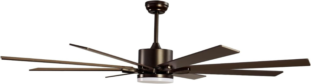 VEVOR 72 In Ceiling Fan with Light, 6-Speed Remote Control, Dimmable 3-Color Temperature, Reversible DC Motor, Modern Low Profile Flush Mount Fan for Bedroom, Living Room, Indoor/Outdoor Use, Coffee