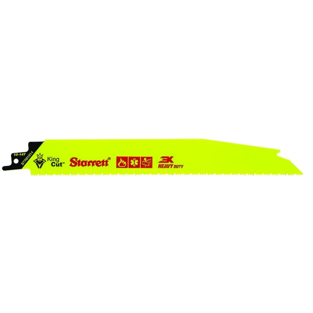 Starrett Bi-Metal King Cut Fire Rescue and Demolition Reciprocating Saw Blade - 9' Length, 1' Width, 0.63' Thickness, Tapered Blade, 10-14 TPI - 20-Pack - BTR91014-20