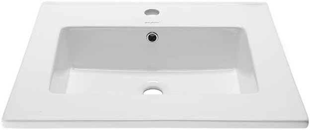 Swiss Madison Well Made Forever SM-VT327 Voltaire Vanity Top Sink, Glossy White