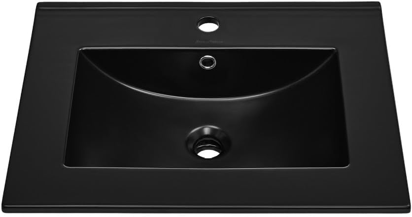 Swiss Madison 24' Vanity Sink Top in Glossy Black