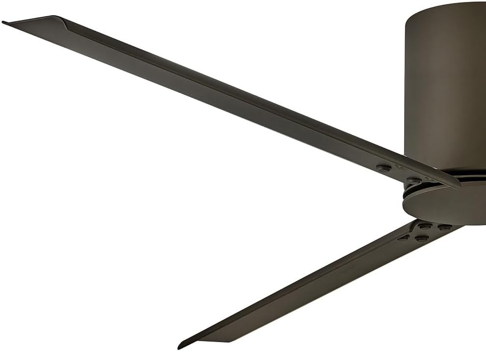 Hinkley Indy 72' Indoor/Outdoor Flush Mount Smart Ceiling Fan with Remote, Modern Industrial Propeller Style, Aluminum Fan Blades, Metallic Matte Bronze
