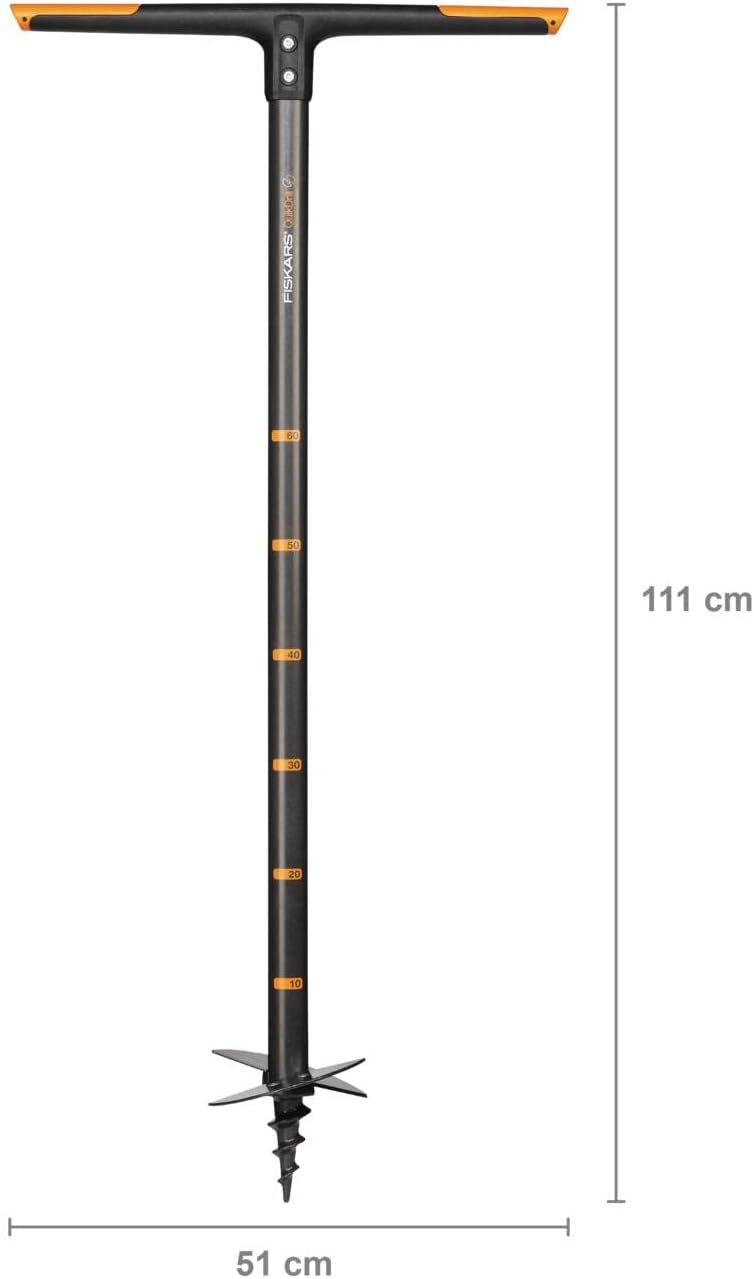Fiskars Hand Drill, For Holes up to Ø 150 mm, Black/Orange, QuikDrill, M, 1000638